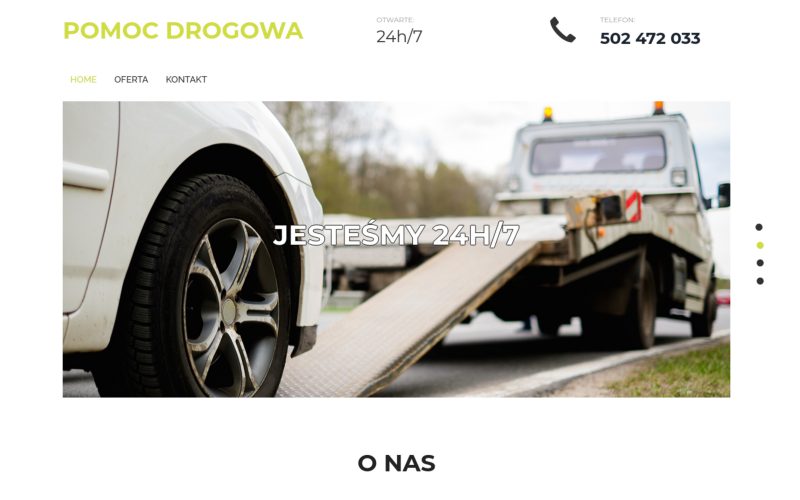 Strona internetowa – Pomoc Drogowa 24/7